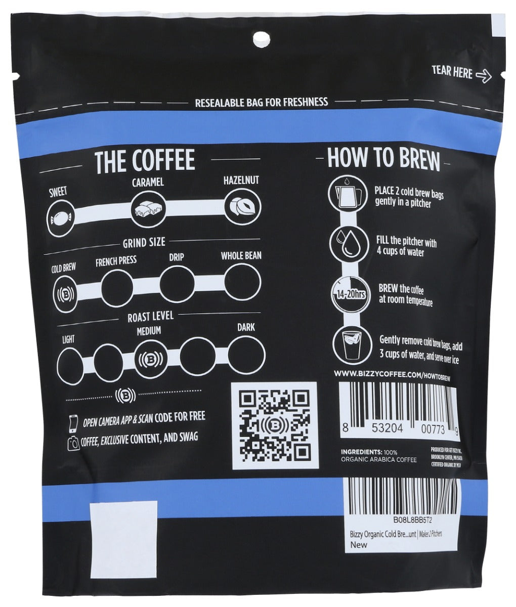 Bizzy Coffee: Dark And Bold Coffee Cold Brew, 8 Oz