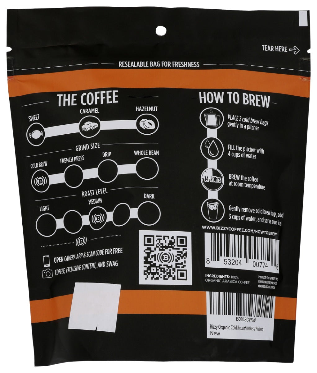 Bizzy Coffee: Breakfast Blend Coffee Cold Brew, 8 Oz