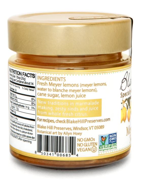 Blake Hill: Meyer Lemon Marmalade, 10 Oz