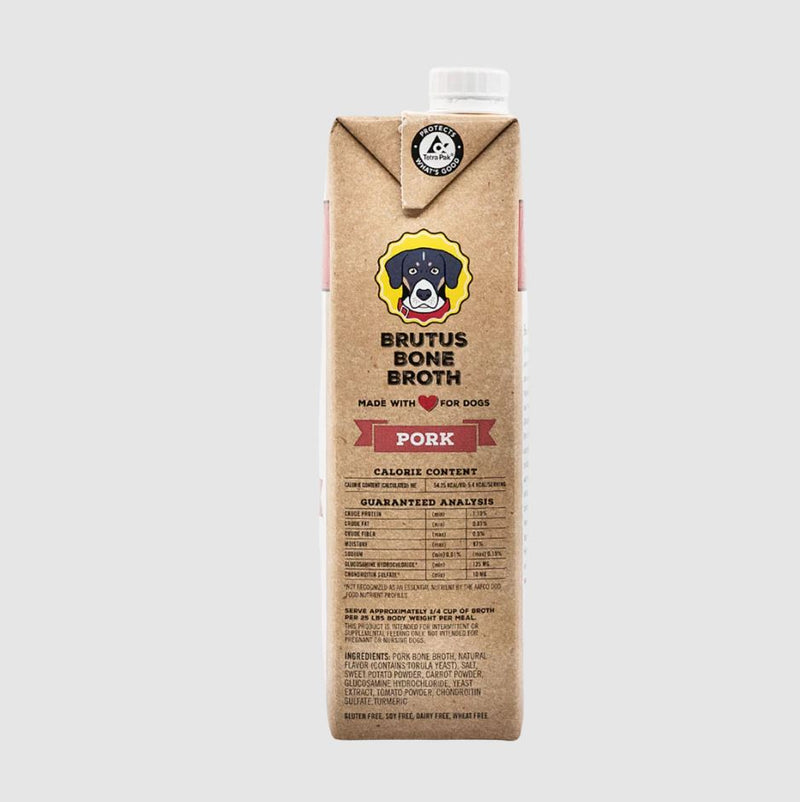 Brutus Broth: Pork Bone Broth For Dogs, 32 Oz