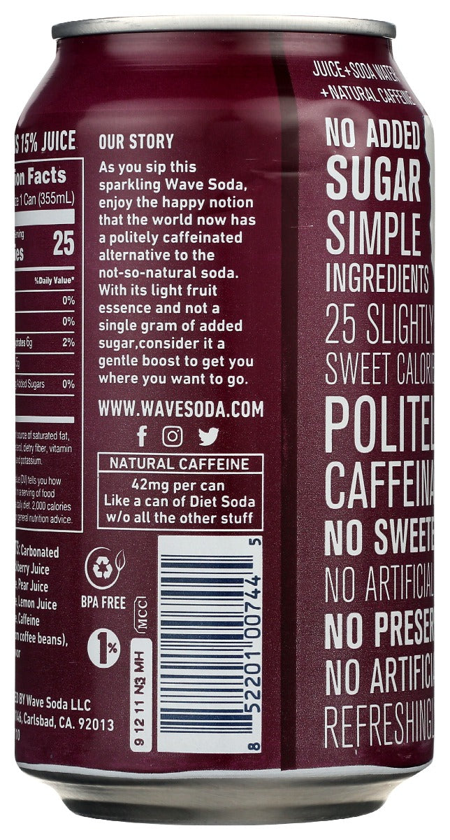 Wave Soda: Blackberry, 12 Fo