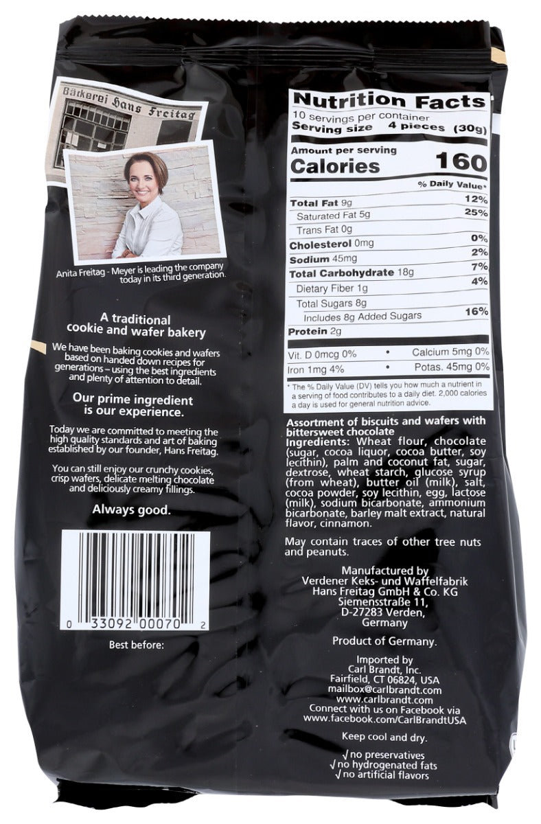 Hans Freitag: Noblesse Noir Biscuits And Wafers, 10.6 Oz