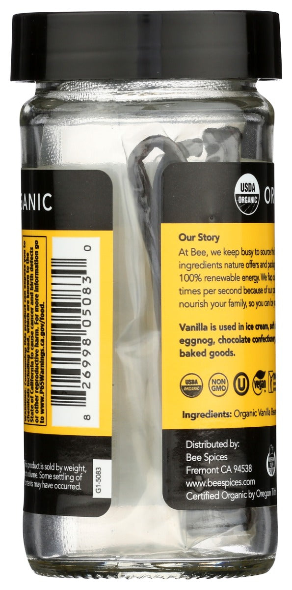 Beespices: Organic Vanilla Bean, 2 Pc