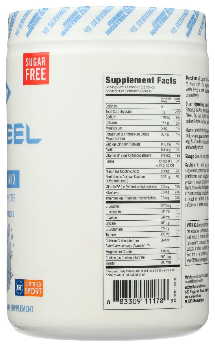 Biosteel: Hydration Mix White Freeze, 11 Oz