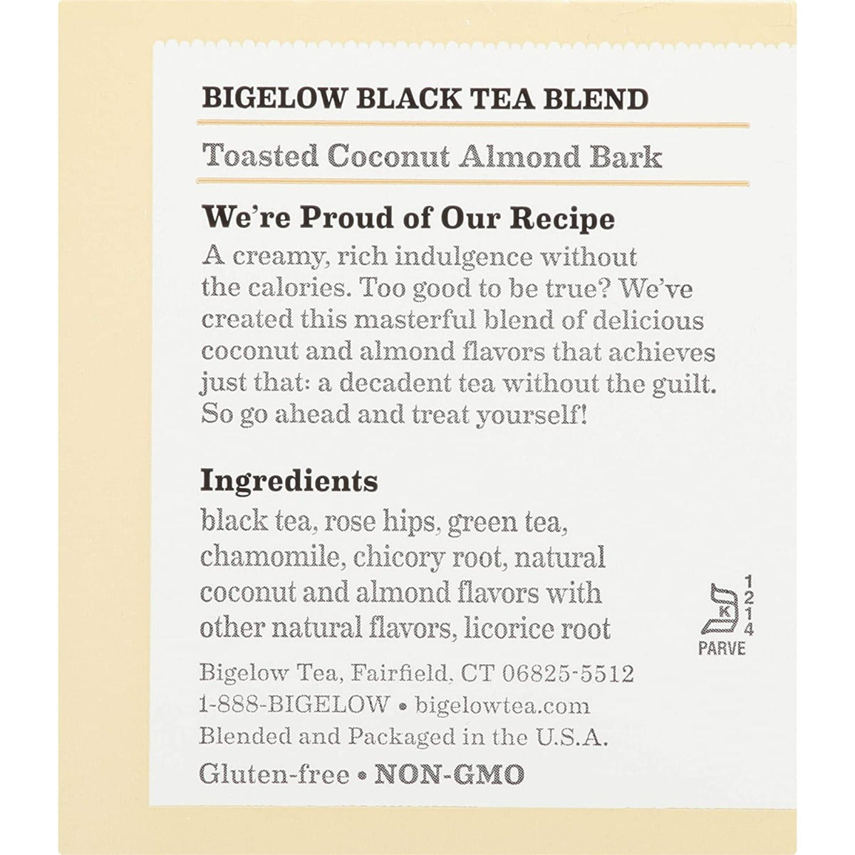 Bigelow: Toasted Coconut Black Tea, 1.23 Oz