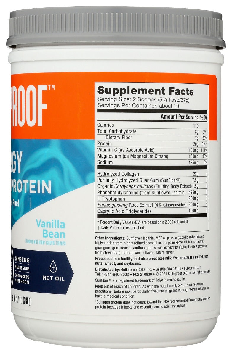 Bulletproof: Energy Collagen Protein Vanilla Bean, 12.7 Oz