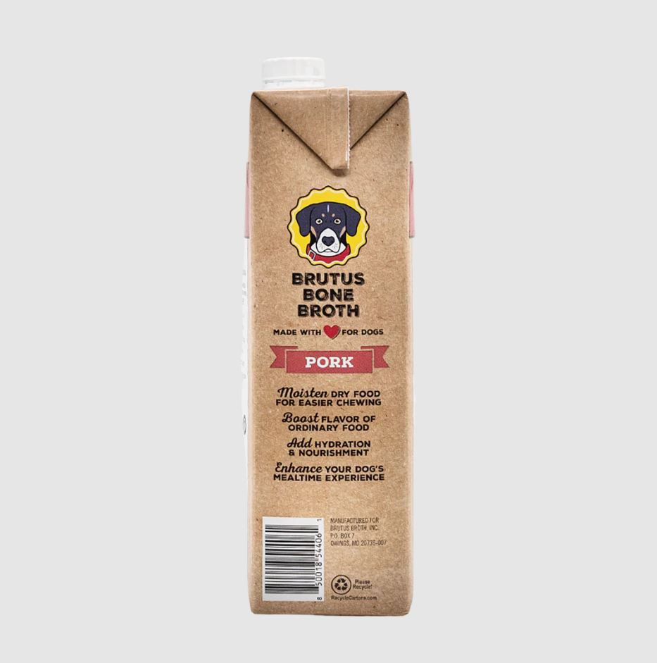 Brutus Broth: Pork Bone Broth For Dogs, 32 Oz