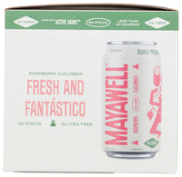 Mayawell: Raspberry Cucumber Prebiotic Soda 4Pk, 48 Fo