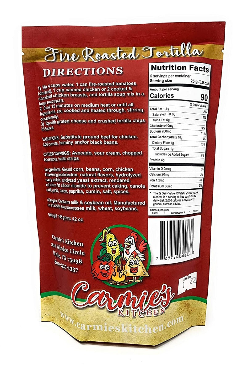 Carmies Kitchen: Fire Roasted Tortilla Soup Mix, 5.2 Oz