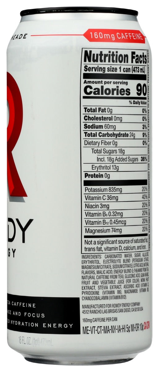 Rowdy Energy: Cherry Limeade, 16 Fo