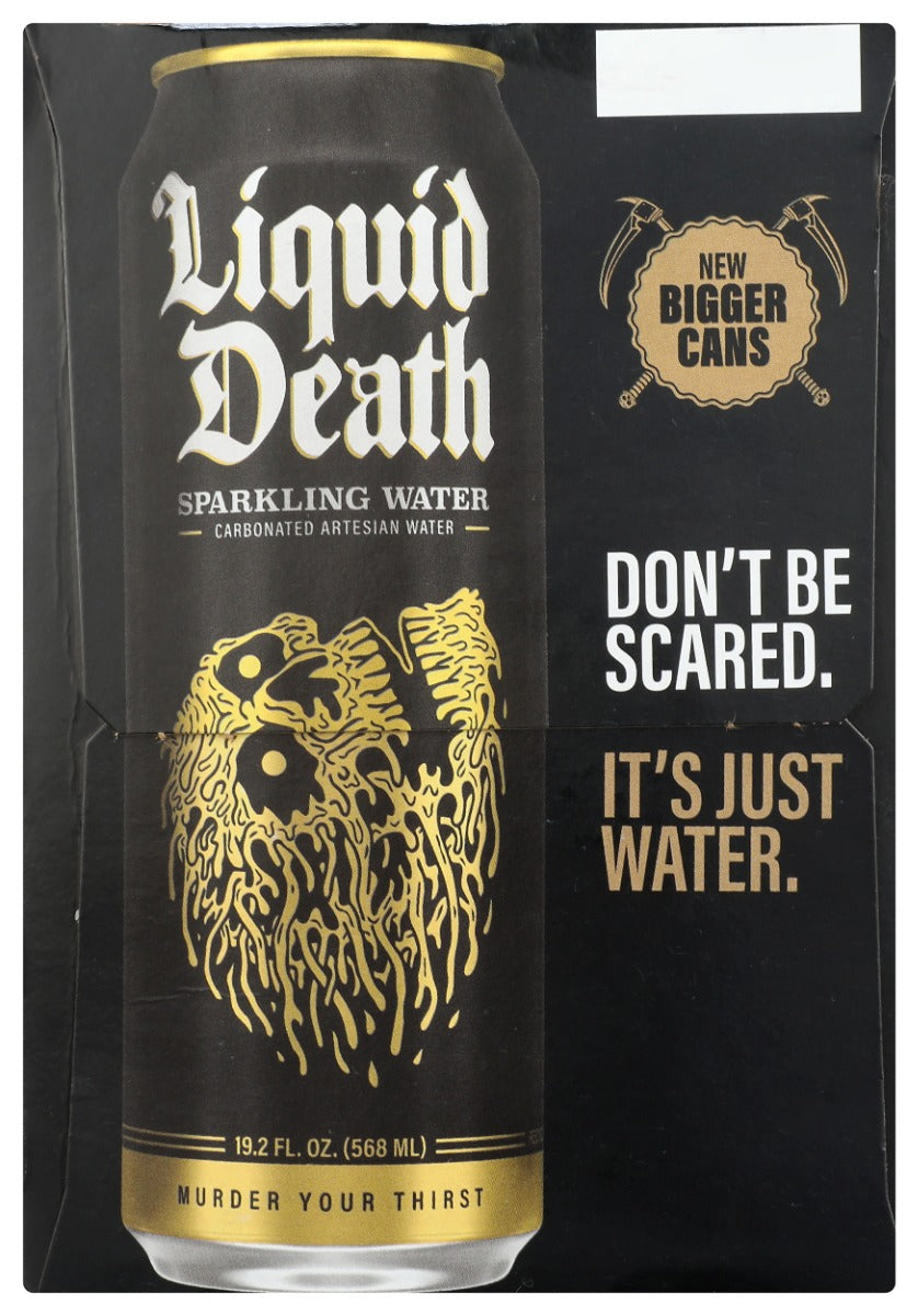 Liquid Death: Sparkling Water Carbonated Artesian Water 8Pack, 153.6 Fo