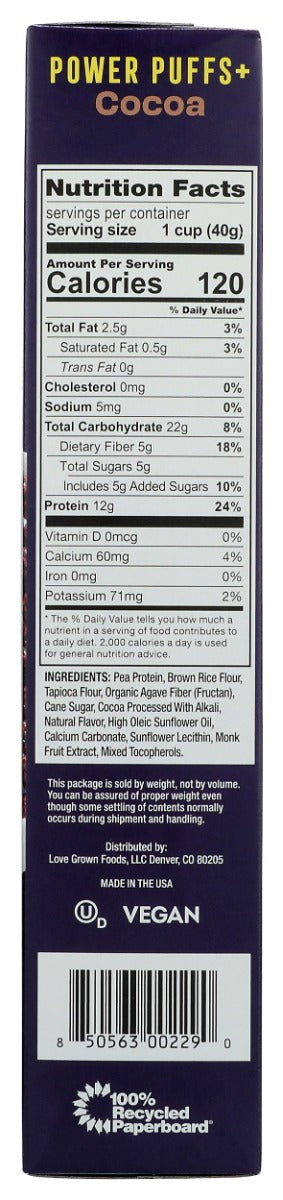 Love Grown: Cocoa Power Puffs Cereal, 8 Oz