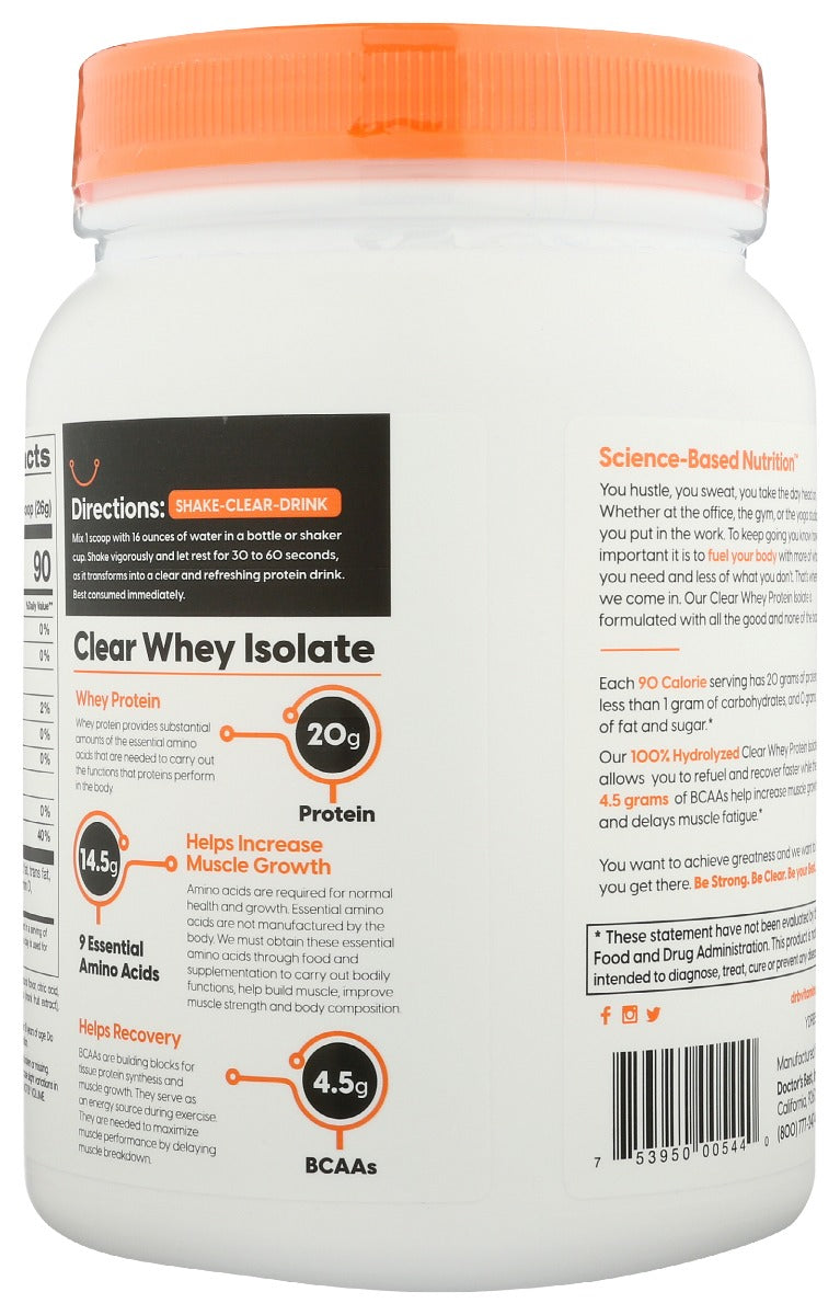 Doctors Best: Clear Whey Protein Isolate Cherry Rush, 546 Gm