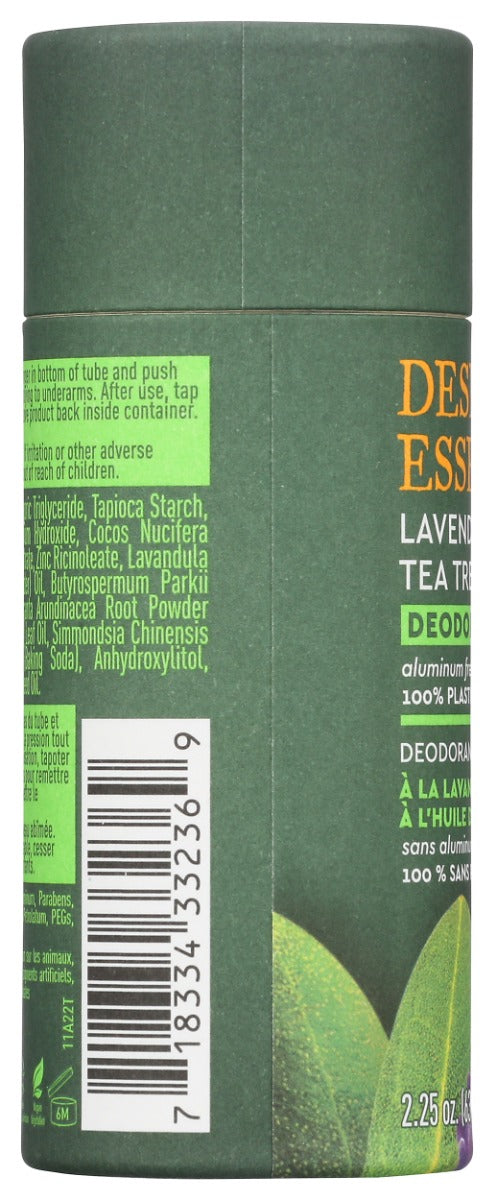 Desert Essence: Tea Tree Lavender Deodorant, 2.25 Oz