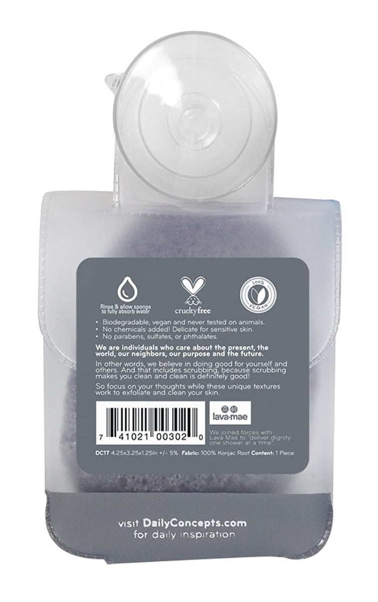 Daily Concepts: Daily Konjac Sponge Charcoal, 0.7 Oz