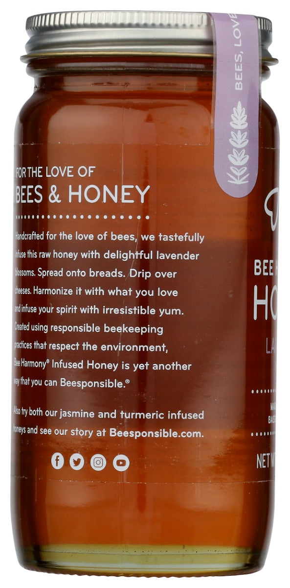 Bee Harmony: Lavender Infused Honey, 12 Oz