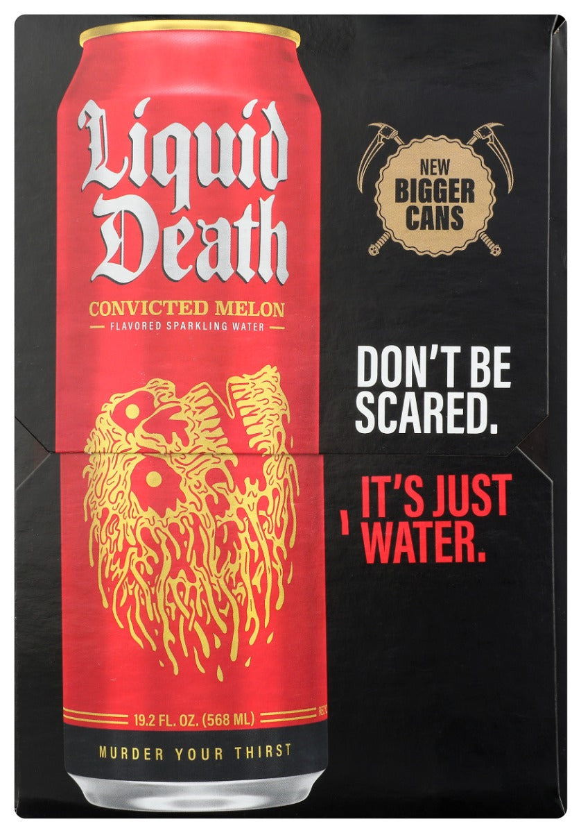 Liquid Death: Convicted Melon Sparkling Water 8Pack, 153.6 Fo