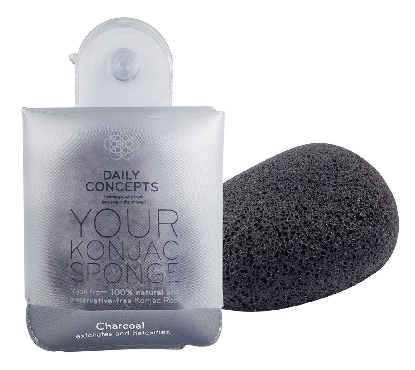 Daily Concepts: Daily Konjac Sponge Charcoal, 0.7 Oz