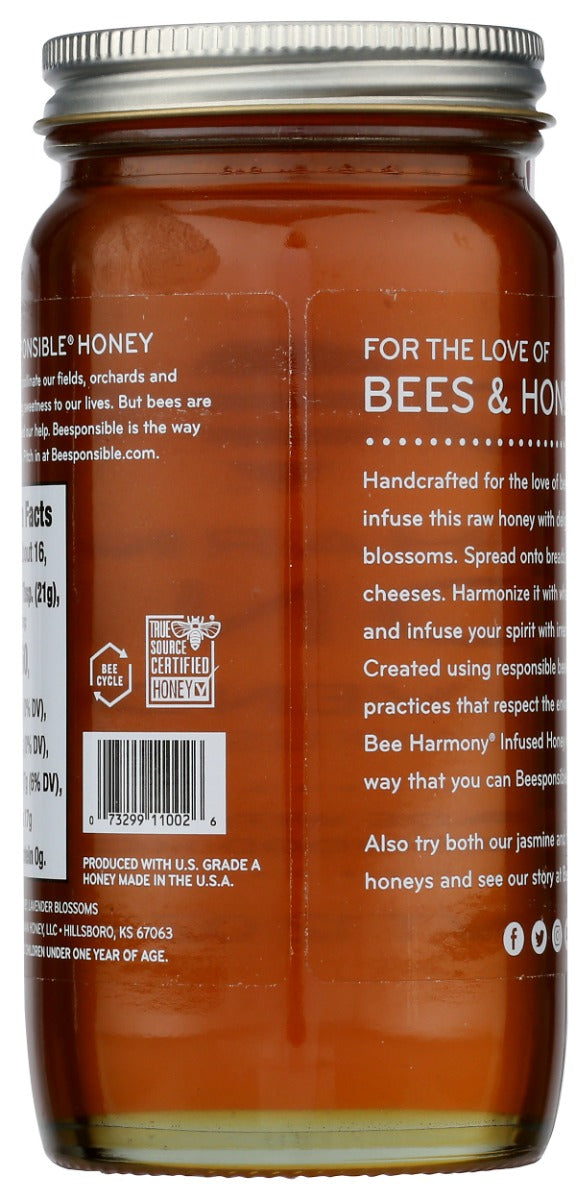 Bee Harmony: Lavender Infused Honey, 12 Oz