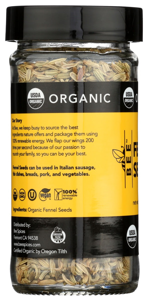 Beespices: Organic Fennel Seeds, 1.2 Oz