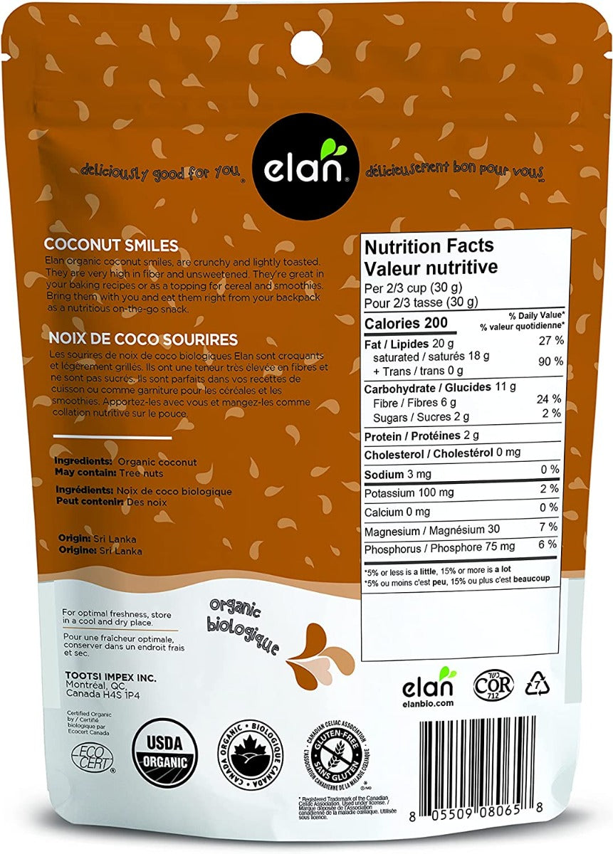 Elan: Organic Coconut Smiles, 4.4 Oz