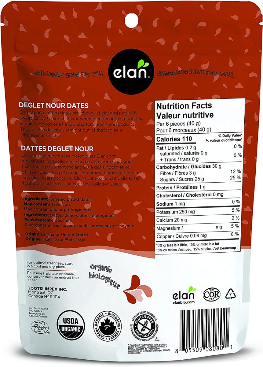 Elan: Organic Pitted Dates, 6.5 Oz