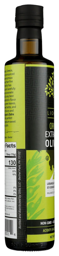 Liokareas: Organic Greek Extra Virgin Olive Oil, 500 Ml