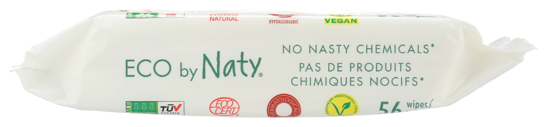 Naty-Eco By Naty: Sensitive Baby Wipes Unscented, 56 Ct