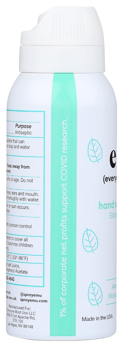 Emu: Mint Hand Sanitizer Mist, 2.2 Oz