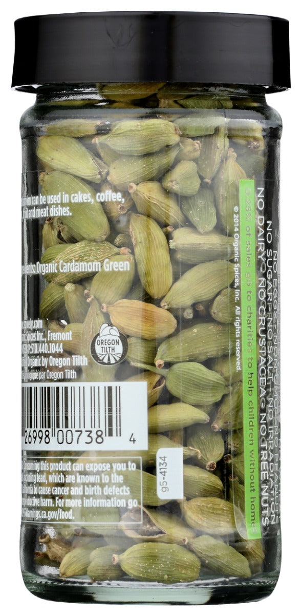 Spicely Organics: Organic Cardamom Pods Green Jar, 1.2 Oz