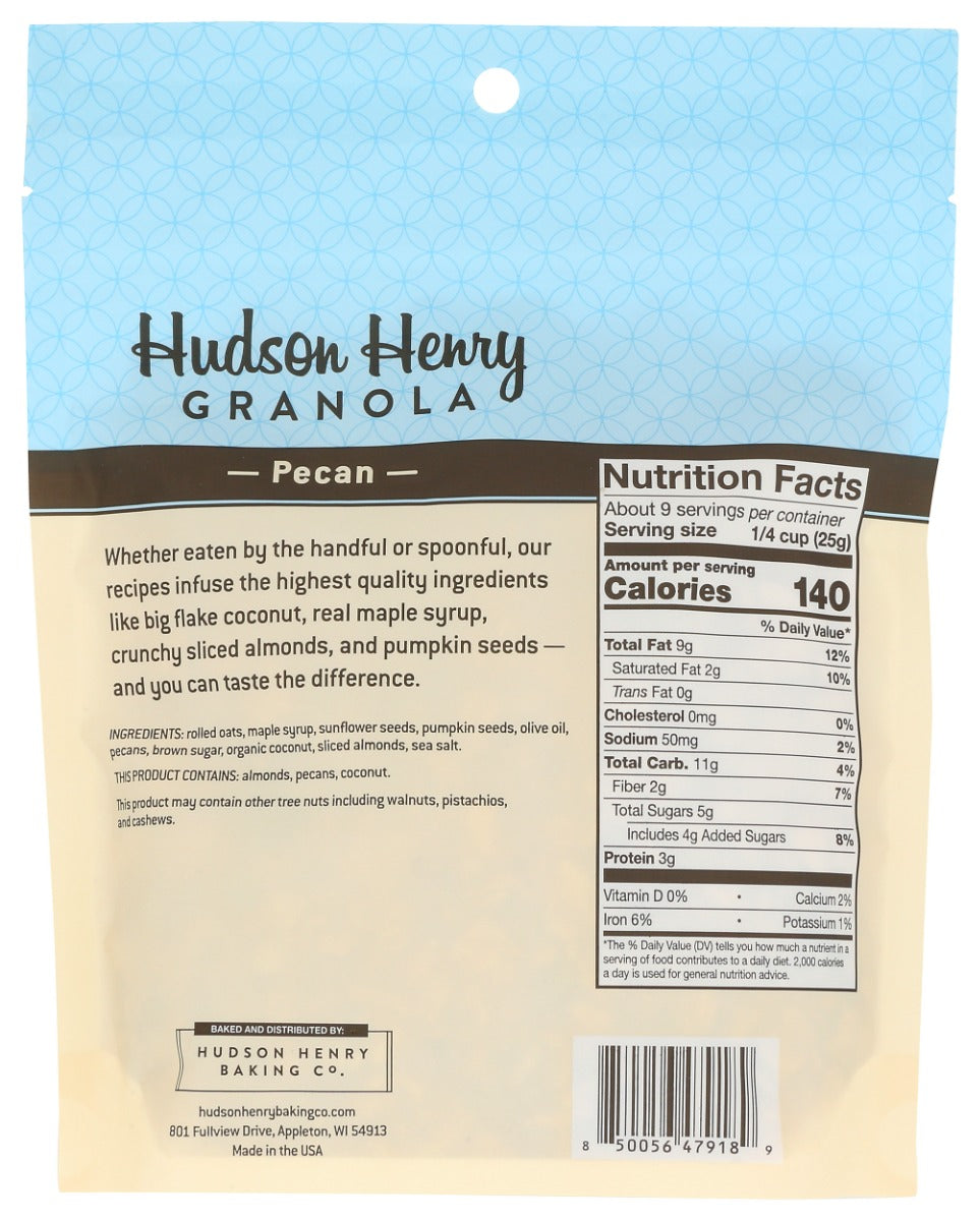 Hudson Henry Granola: Pecan Granola, 8 Oz