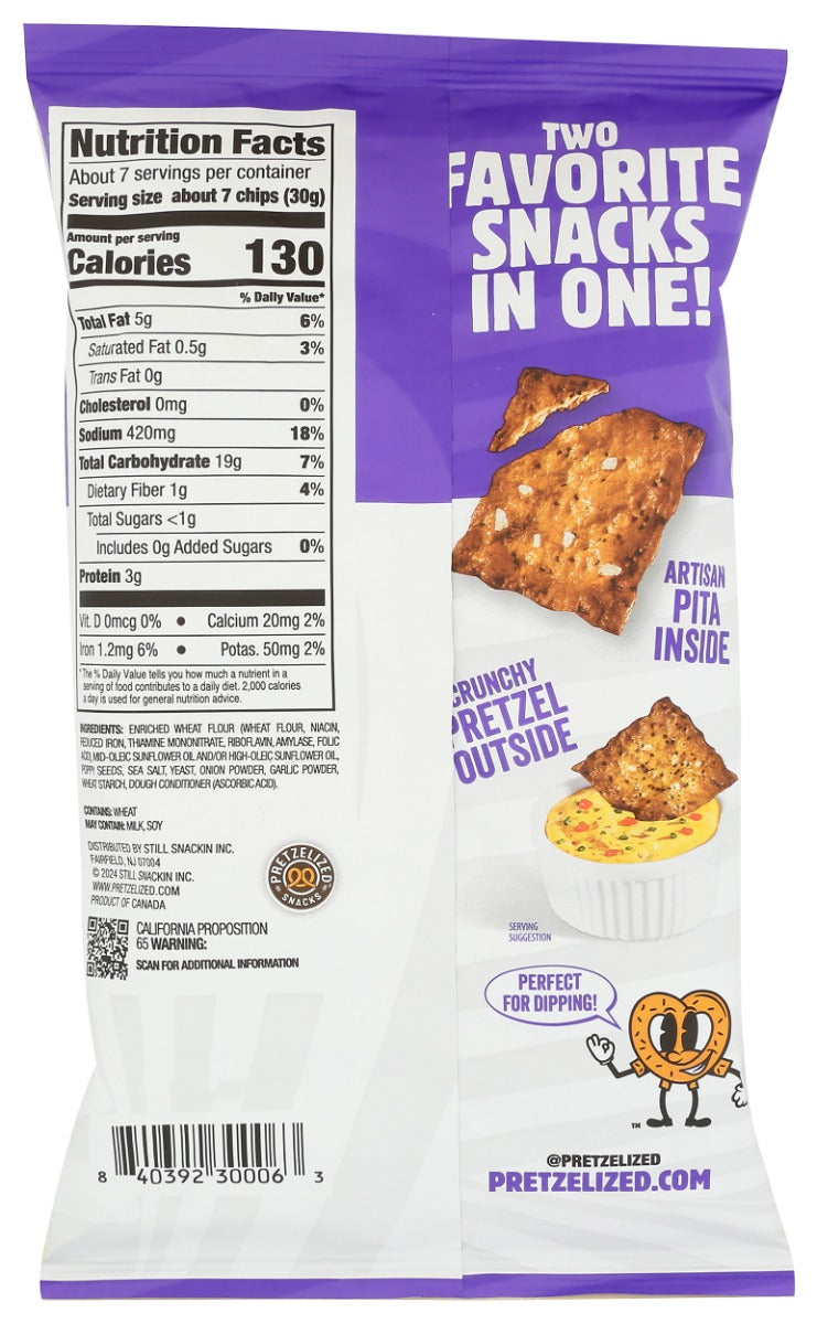 Pretzelized Snacks: Everything Pretzel Pita Chips, 7 Oz