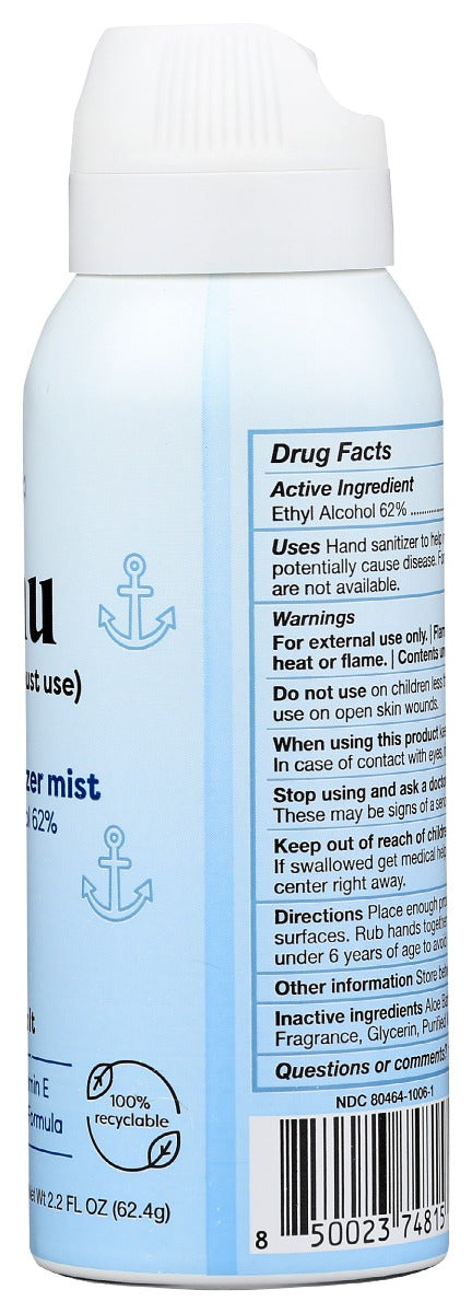 Emu: Sea Salt Hand Sanitizer Mist, 2.2 Oz