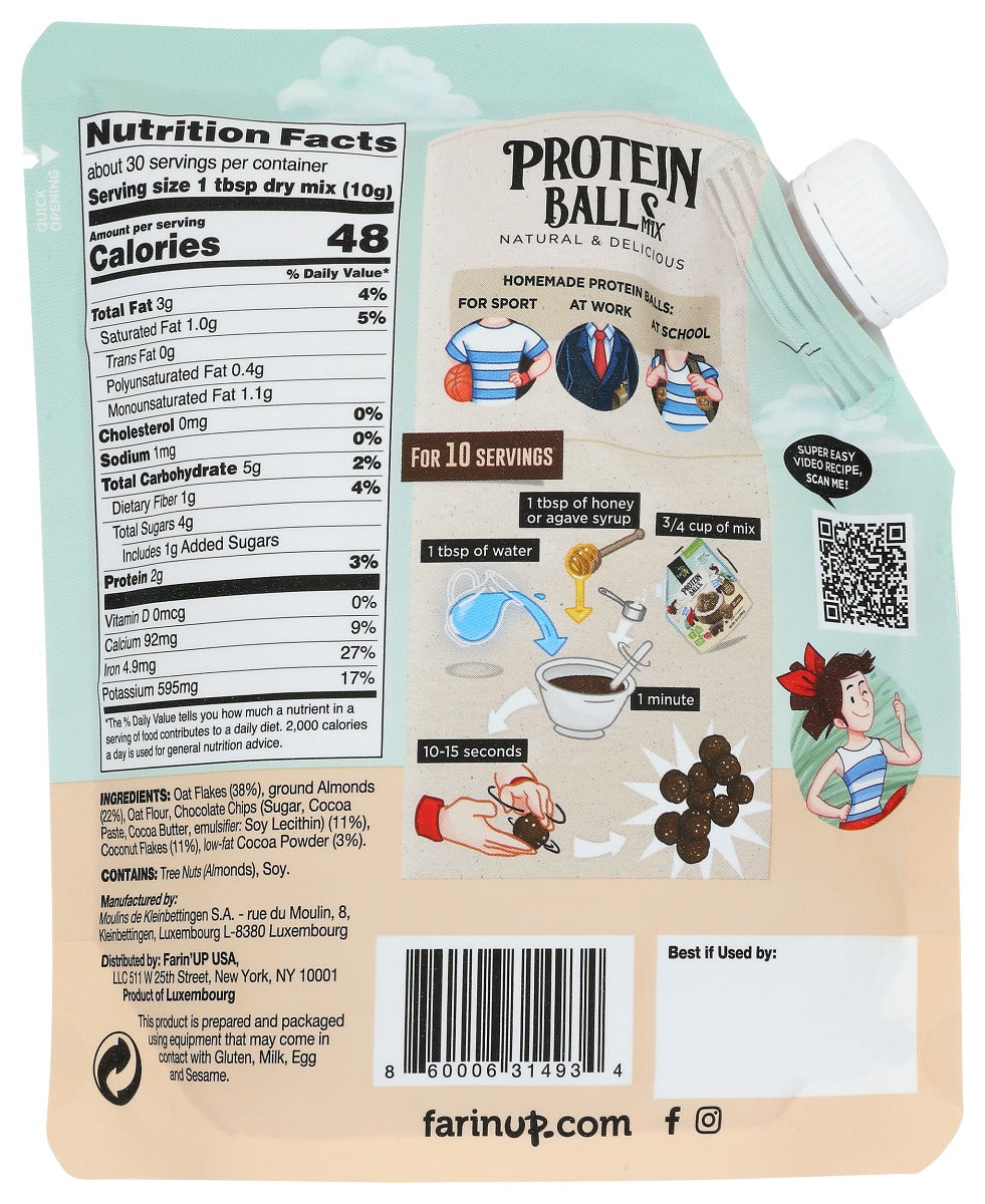 Farin Up: Coco Choco Protein Balls Mix, 10 Oz