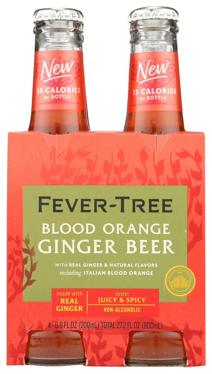 Fever Tree: Blood Orange Ginger Beer 4 Count, 27.2 Fo