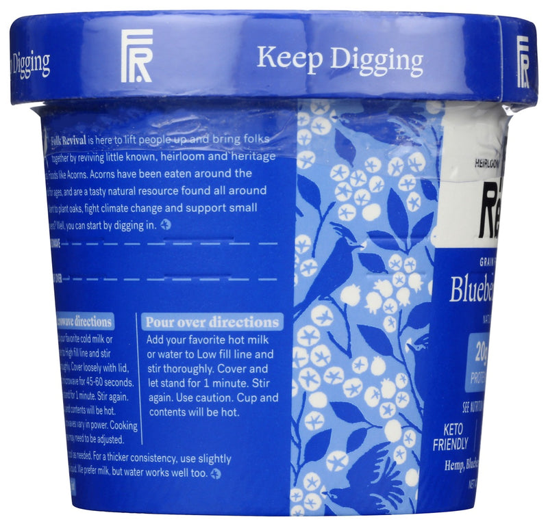 Folk Revival: Blueberry Almond Hot Cereal, 1.94 Oz