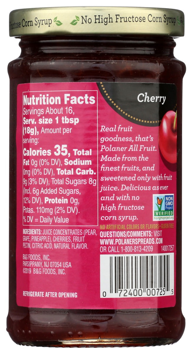 Polaner: Cherry Fruit Spread, 10 Oz