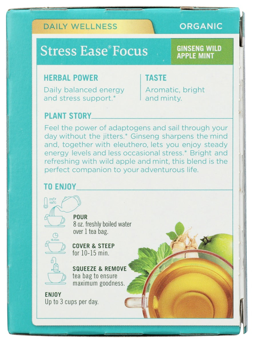 Traditional Medicinals: Stress Ease Focus Tea, 16 Bg