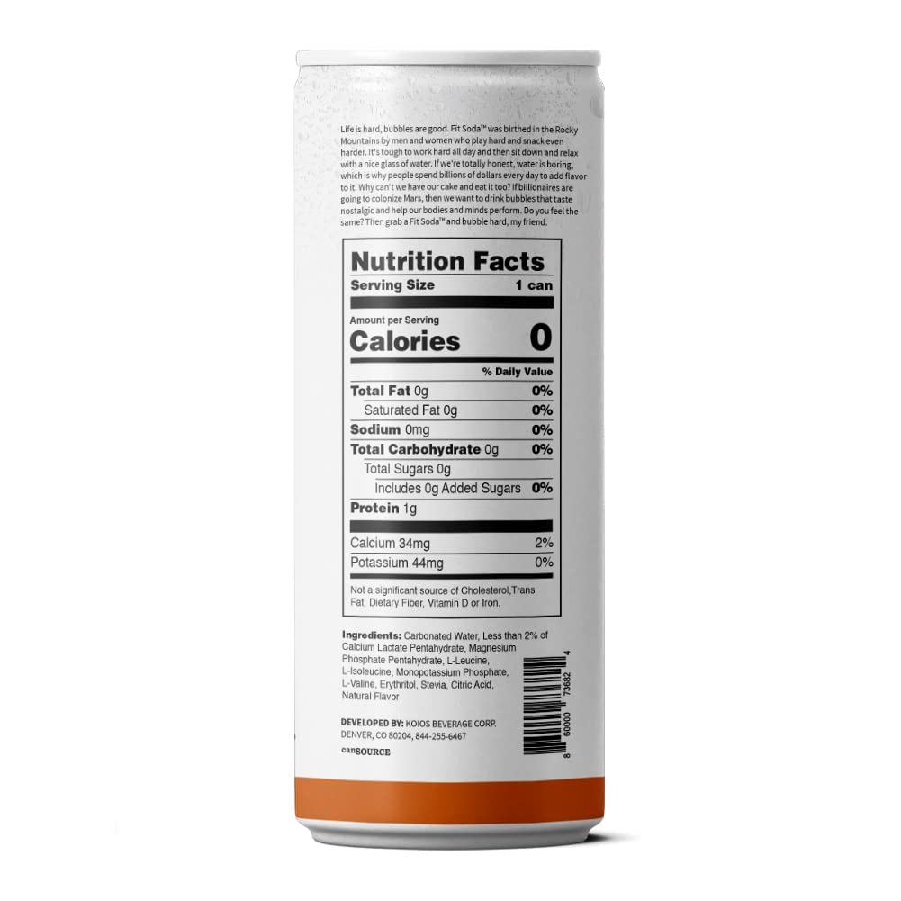 Fit Soda: Orange Cream Soda, 12 Fo