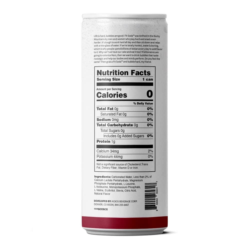 Fit Soda: Black Cherry Cola Soda, 12 Fo