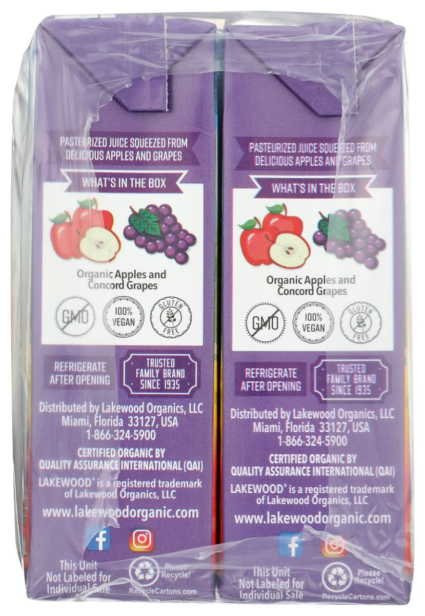 Lakewood: Littles Organic Apple Grape Juice Boxes 8Ct, 54 Fo