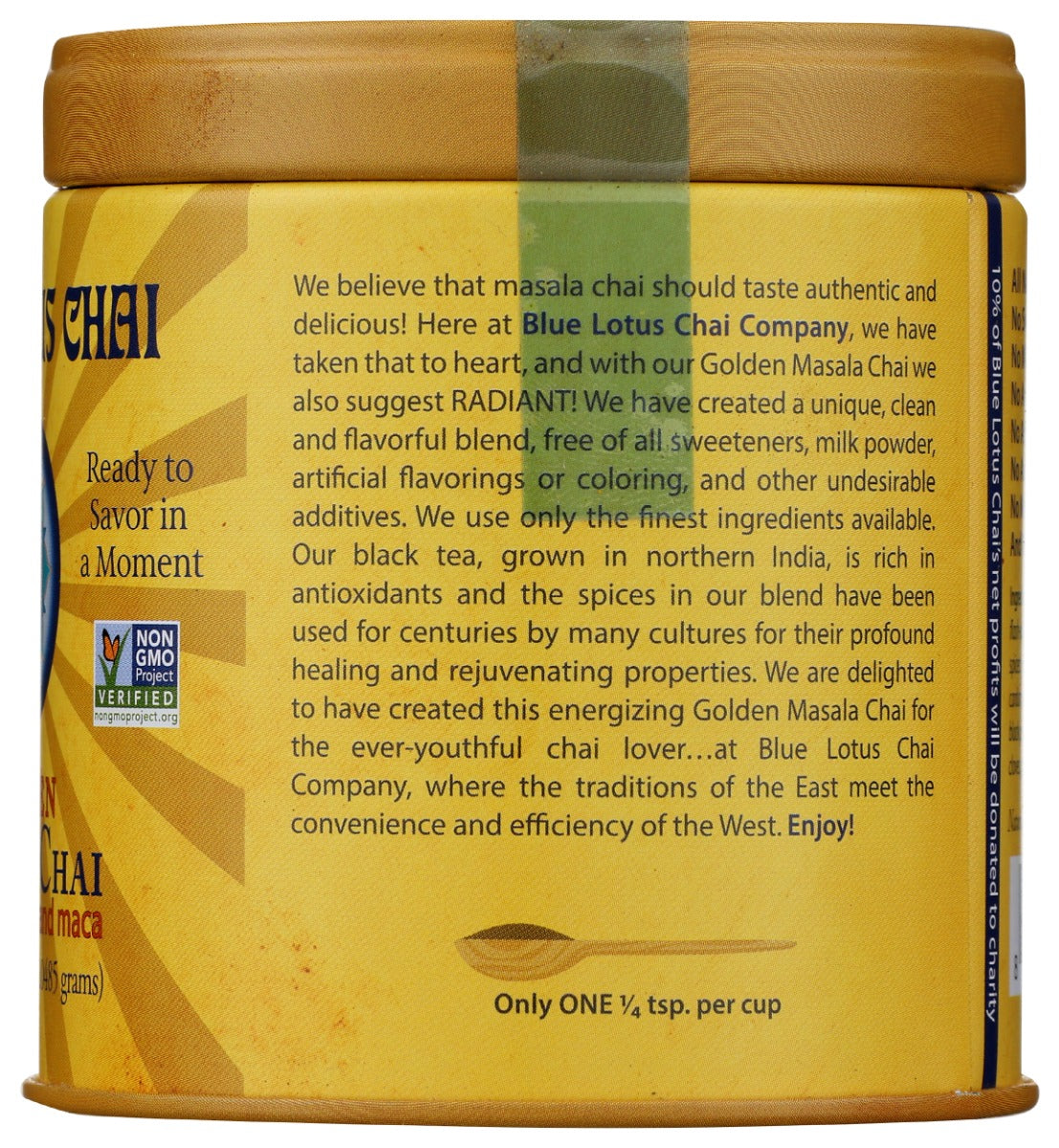 Blue Lotus Chai: Golden Masala Chai, 3 Oz