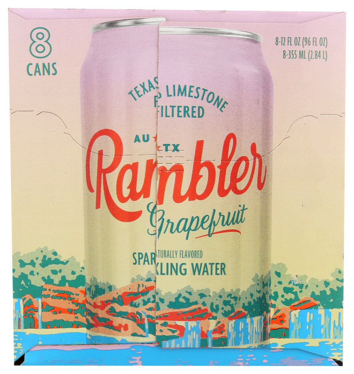 Rambler: Grapefruit Sparkling Water 8Pk, 96 Fo