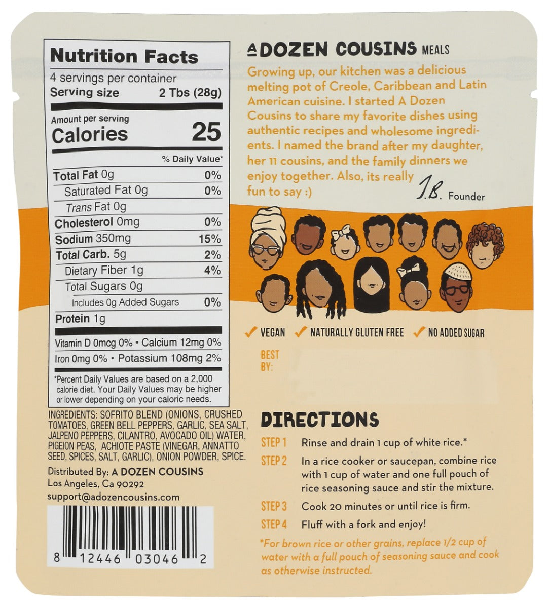 A Dozen Cousins: Arroz Con Gandules Seasoning Sauce, 4 Oz