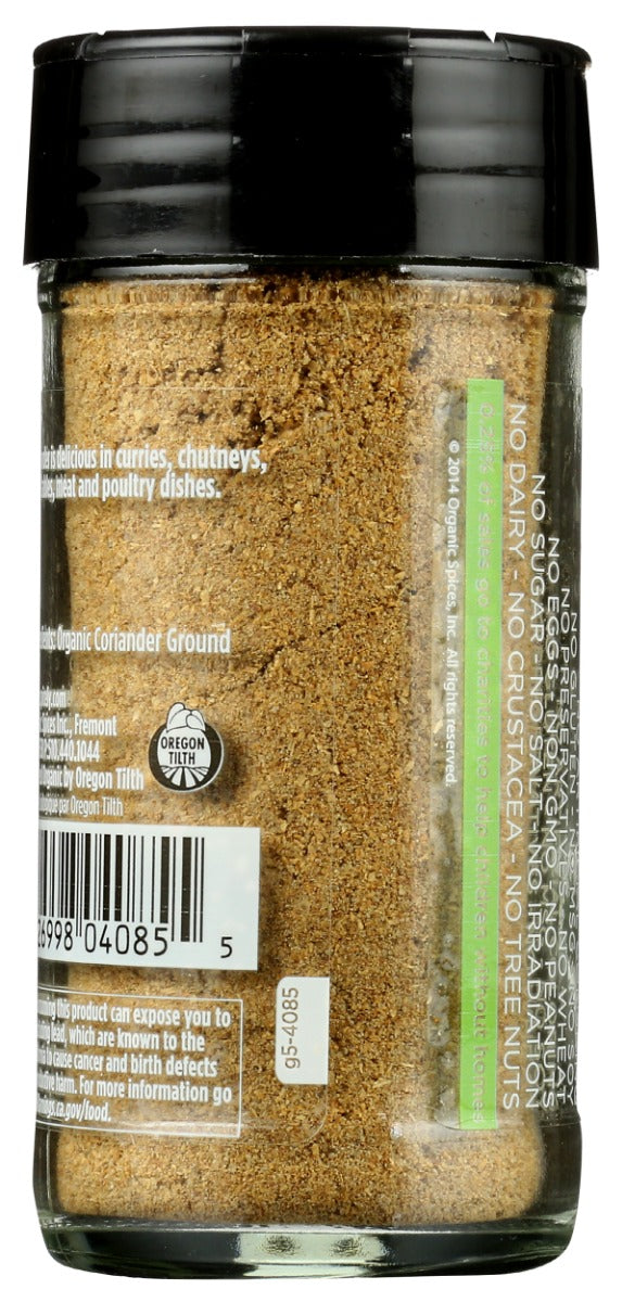 Spicely Organics: Organic Coriander Ground Jar, 1.4 Oz