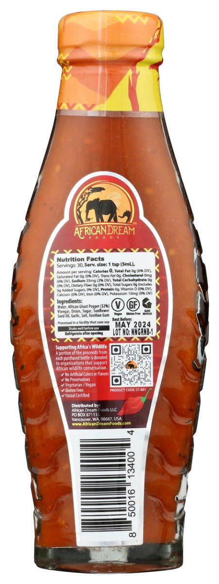 African Dream Foods: African Ghost Pepper Sauce, 5 Fo