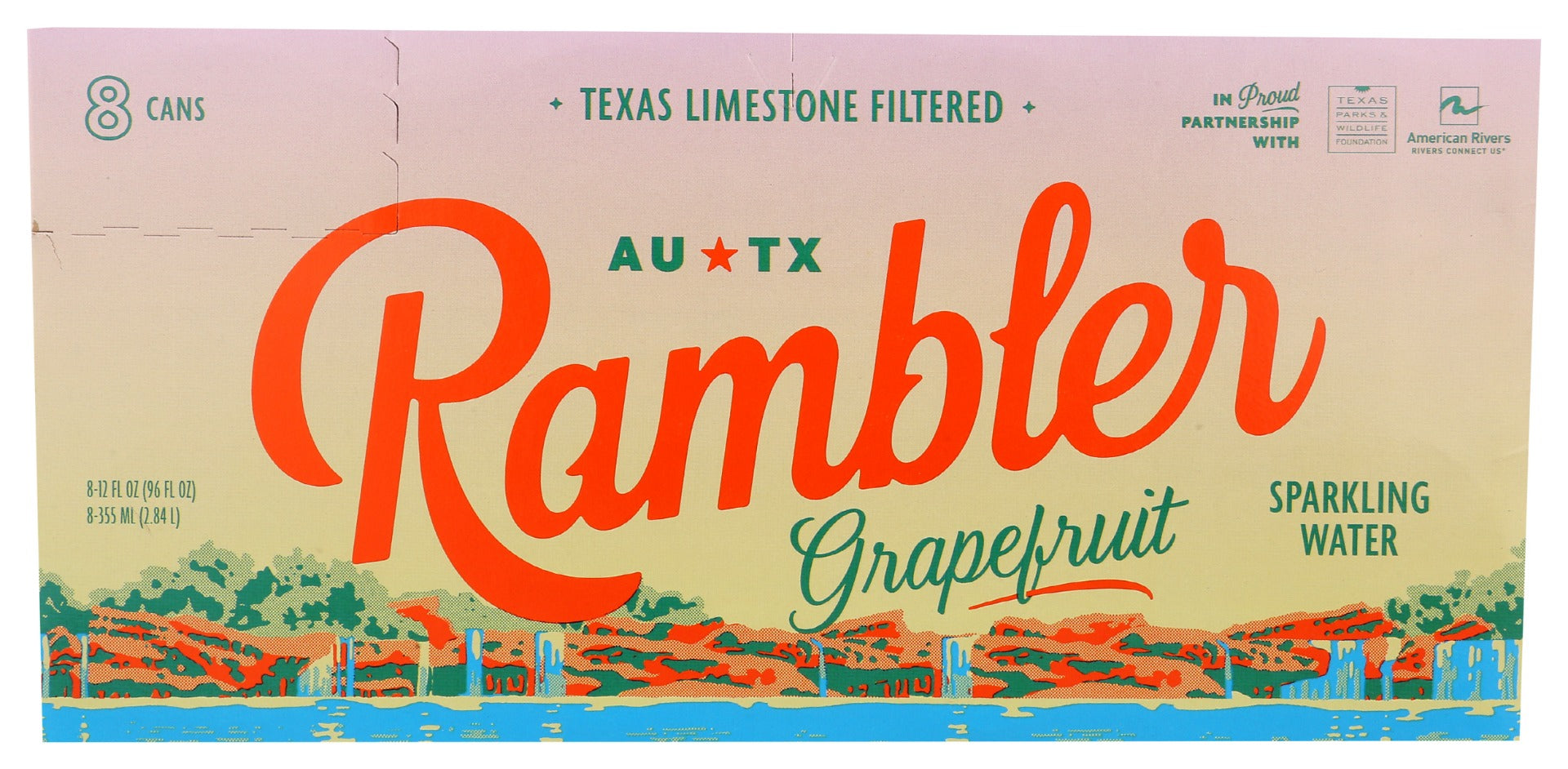 Rambler: Grapefruit Sparkling Water 8Pk, 96 Fo