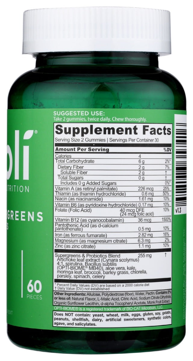 Goli Nutrition: Supergreens Gummies, 60 Pc