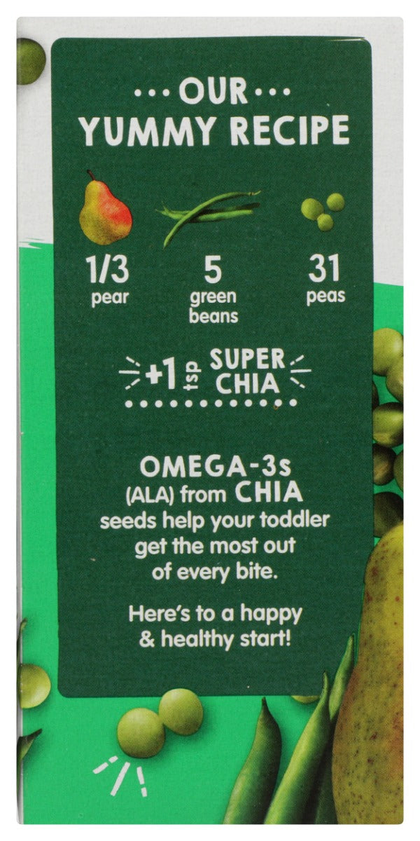 Happy Tot: Super Foods Organic Pears Green Beans And Peas 4Pk, 16 Oz