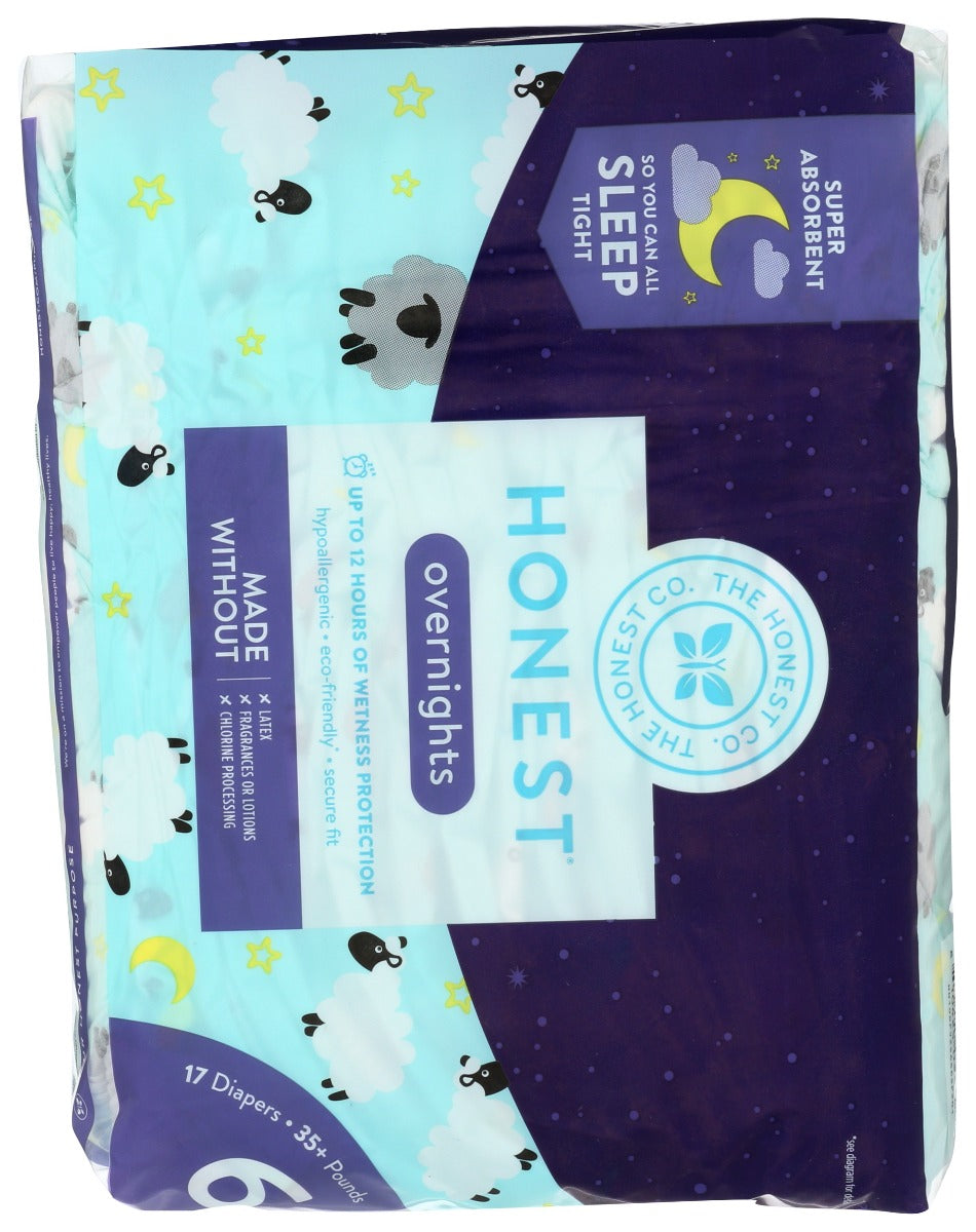 The Honest Company: Sleepy Sheep Overnight Diapers Size 6, 17 Pk